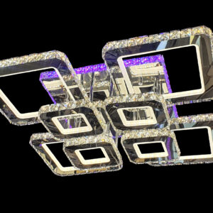 Хрустальная светодиодная люстра Roof Square Color 4+4