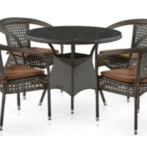 Уличная мебель Лион-1A T220CT/Y32-W53 Brown 4Pcs (4+1)