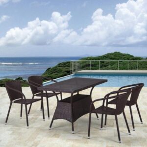 Уличный  комплект мебели из ротанга T198D/Y137C-W53 Brown 4Pcs