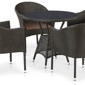 Комплект обеденной мебели T707ANS/Y350-W53 4Pcs Brown
