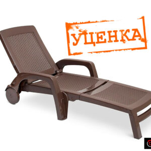 Шезлонг B:rattan MIAMI складной, коричневый (дисконт)